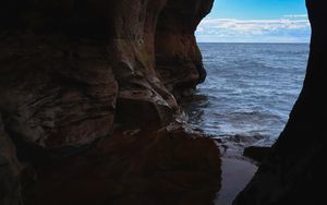 Preview wallpaper sea, cave, view, nature
