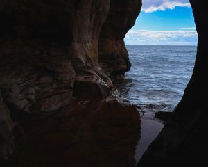 Preview wallpaper sea, cave, view, nature