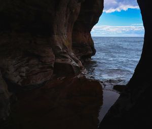 Preview wallpaper sea, cave, view, nature