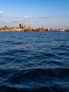 Preview wallpaper sea, city, buildings, architecture, coast