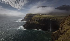Preview wallpaper sea, cliff, coast, landscape