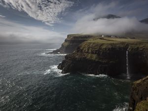 Preview wallpaper sea, cliff, coast, landscape