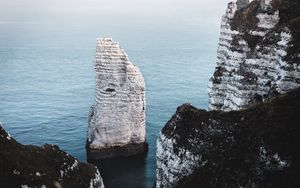 Preview wallpaper sea, cliffs, cliff, landscape, nature