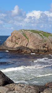 Preview wallpaper sea, cliffs, coastline, ocean, waves, coast, nature