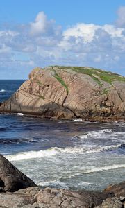 Preview wallpaper sea, cliffs, coastline, ocean, waves, coast, nature