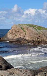 Preview wallpaper sea, cliffs, coastline, ocean, waves, coast, nature