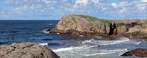 Preview wallpaper sea, cliffs, coastline, ocean, waves, coast, nature