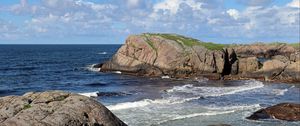 Preview wallpaper sea, cliffs, coastline, ocean, waves, coast, nature