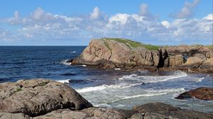 Preview wallpaper sea, cliffs, coastline, ocean, waves, coast, nature