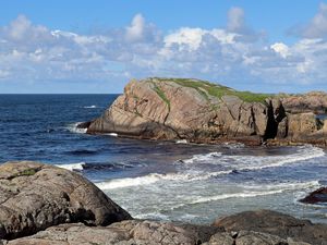 Preview wallpaper sea, cliffs, coastline, ocean, waves, coast, nature