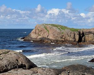 Preview wallpaper sea, cliffs, coastline, ocean, waves, coast, nature