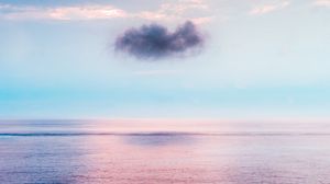 Preview wallpaper sea, clouds, horizon, reflection