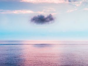 Preview wallpaper sea, clouds, horizon, reflection