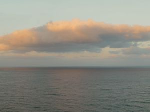 Preview wallpaper sea, clouds, horizon, water, ripples