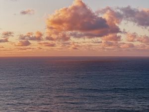 Preview wallpaper sea, clouds, horizon, waves, landscape