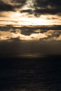 Preview wallpaper sea, clouds, horizon, dark