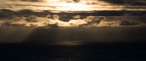 Preview wallpaper sea, clouds, horizon, dark