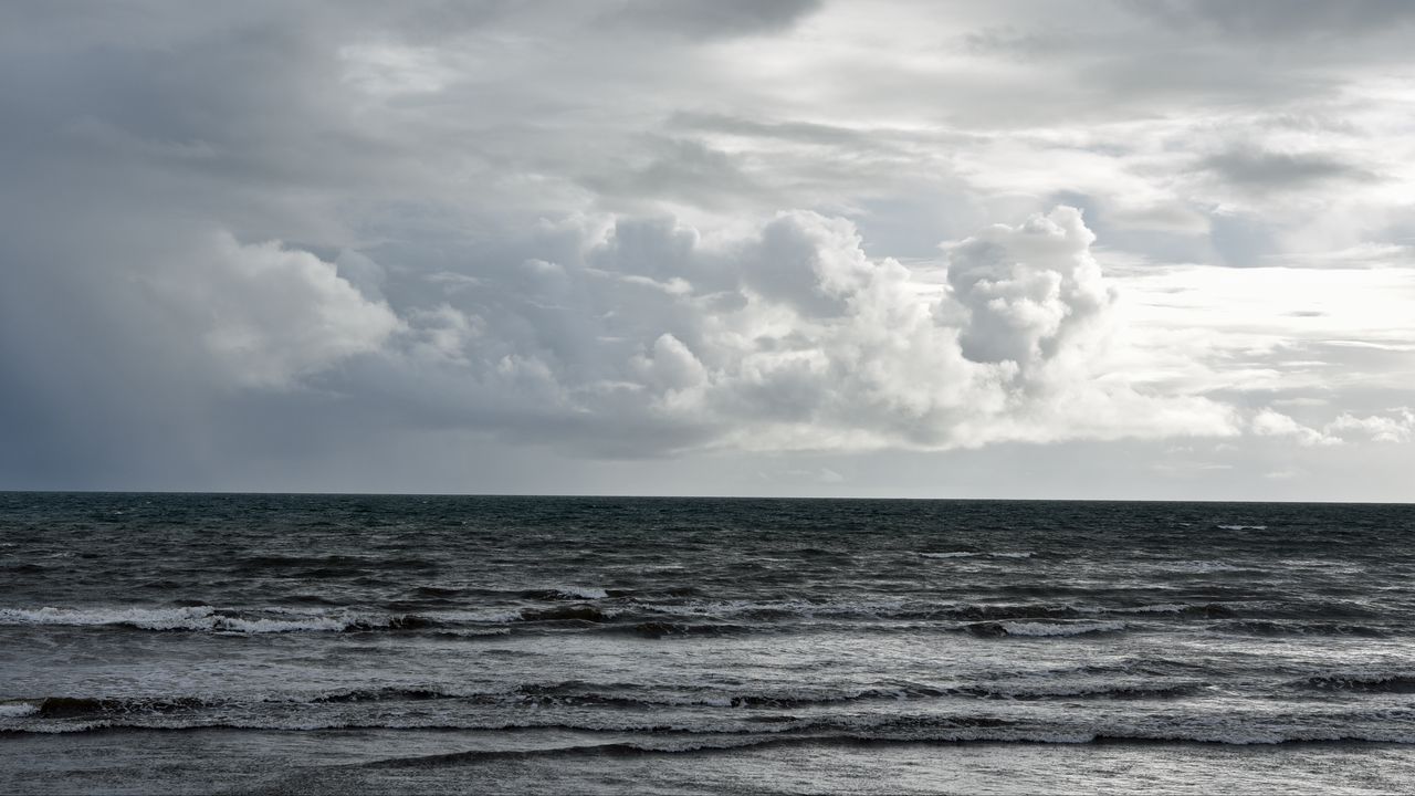 Wallpaper sea, clouds, landscape, horizon, nature