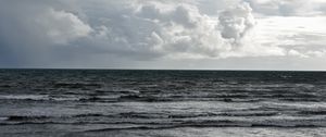 Preview wallpaper sea, clouds, landscape, horizon, nature