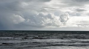 Preview wallpaper sea, clouds, landscape, horizon, nature