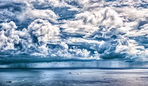 Preview wallpaper sea, clouds, sky, nature, blue