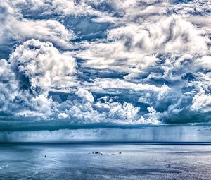 Preview wallpaper sea, clouds, sky, nature, blue