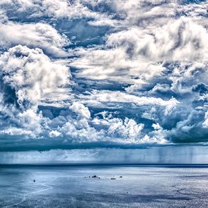 Preview wallpaper sea, clouds, sky, nature, blue