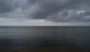 Preview wallpaper sea, clouds, sky, blur, dark