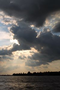 Preview wallpaper sea, clouds, sky, trees, landscape