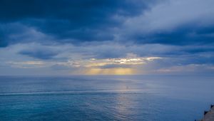 Preview wallpaper sea, clouds, sky, blue, sunlight