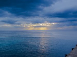 Preview wallpaper sea, clouds, sky, blue, sunlight