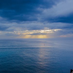 Preview wallpaper sea, clouds, sky, blue, sunlight