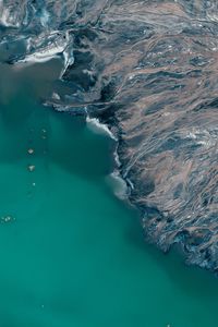 Preview wallpaper sea, coast, aerial view, relief, height