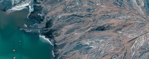 Preview wallpaper sea, coast, aerial view, relief, height