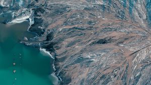 Preview wallpaper sea, coast, aerial view, relief, height