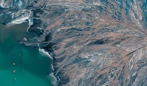 Preview wallpaper sea, coast, aerial view, relief, height