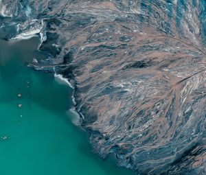 Preview wallpaper sea, coast, aerial view, relief, height