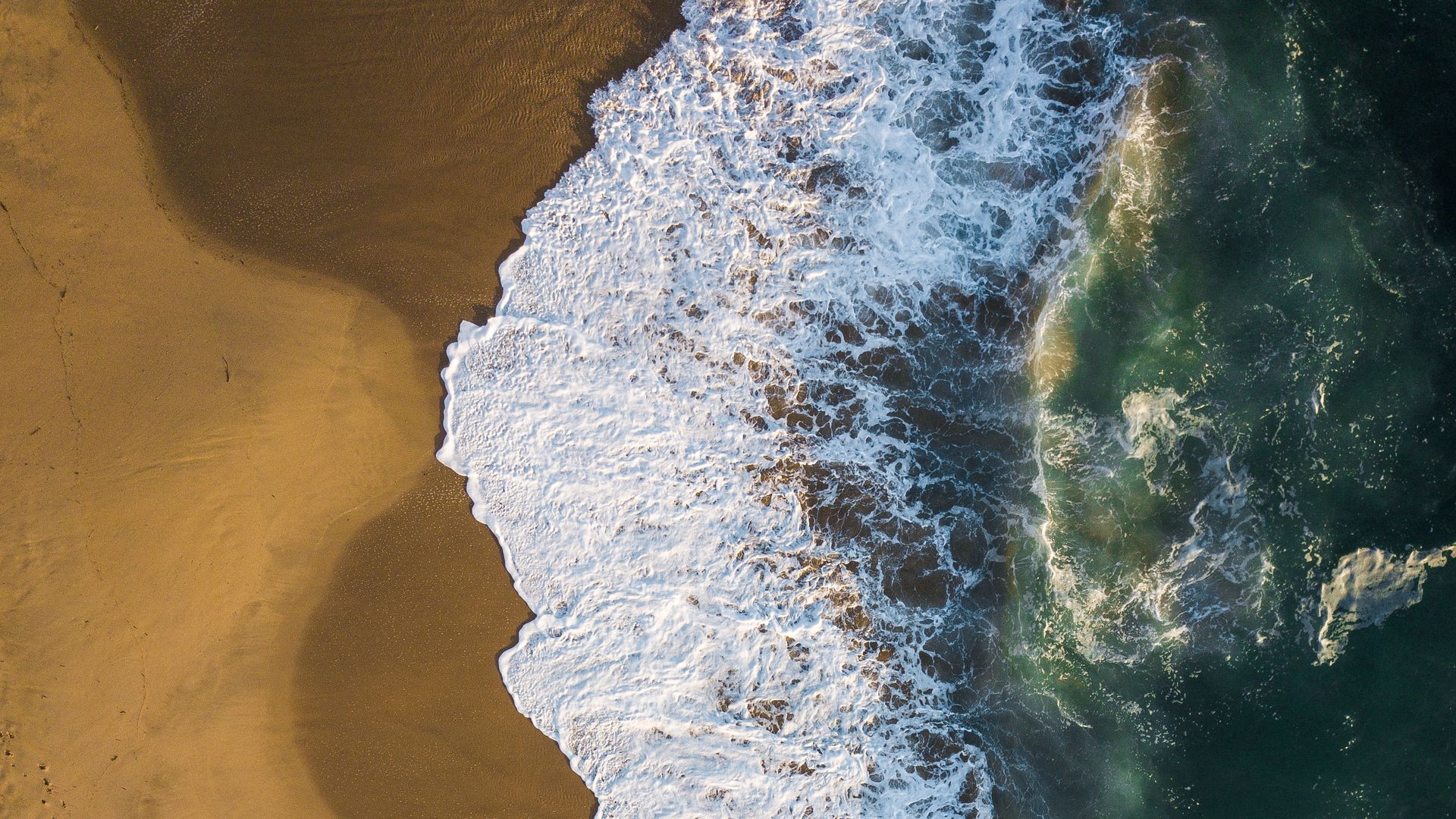 Download wallpaper 1920x1080 sea, coast, aerial view, sand full hd ...