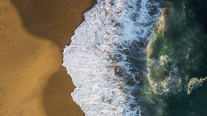 Preview wallpaper sea, coast, aerial view, sand