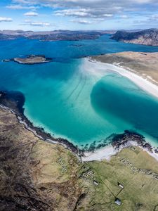 Preview wallpaper sea, coast, relief, aerial view