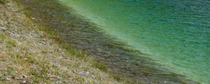 Preview wallpaper sea, coast, stones, grass, pebbles