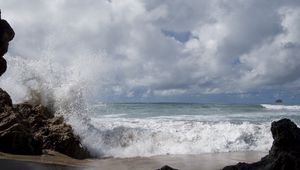 Preview wallpaper sea, coast, stones, foam