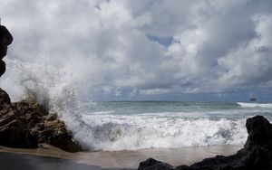 Preview wallpaper sea, coast, stones, foam