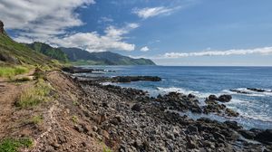 Preview wallpaper sea, coast, stones, landscape, nature