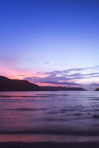 Preview wallpaper sea, dusk, evening, sky, rocks