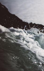 Preview wallpaper sea, foam, spray, close-up