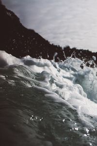 Preview wallpaper sea, foam, spray, close-up