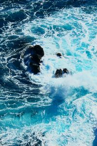 Preview wallpaper sea, foam, stones, nature