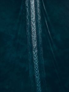 Preview wallpaper sea, foam, traces, ripples, water