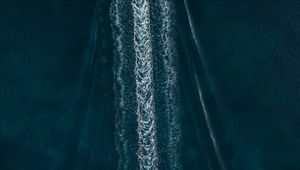 Preview wallpaper sea, foam, traces, ripples, water